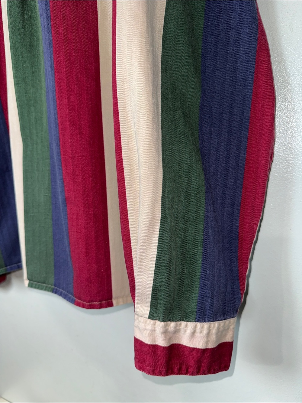 Vintage Coliseum Striped Button-Up Long Sleeve Brushpopper Western 100% Cotton L - Picture 7 of 12